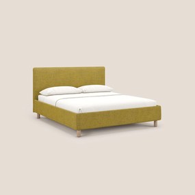 Serena letto contenitore salvaspazio scandinavo in tessuto fiammato impermeabile T03 giallo