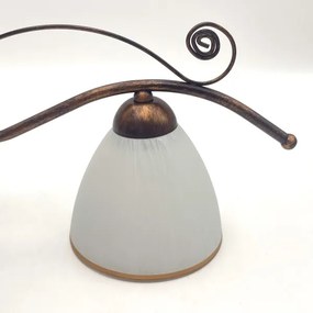 Lampadario a sospensione con catena RETRO 2xE27/60W/230V rame/patina