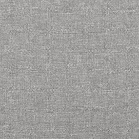 Giroletto con Testiera Grigio Chiaro 140x200 cm in Tessuto