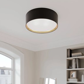 TK Lighting Plafoniera Bilbao, nero/oro, Ø 60 cm