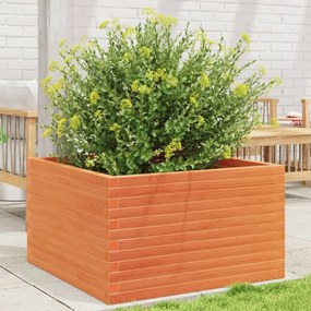 Fioriera Giardino Marrone Cera 80x80x46 Cm Legno Massello Pino /