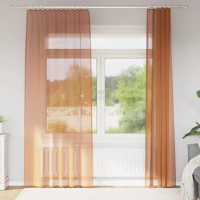 Tende İn Voile Con Passanti 2 Pz Terracotta 140x245 Cm /