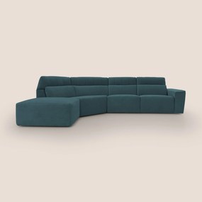 Clark Divano angolare con opzione relax elettrico in tessuto smacchiabile impermeabile T17