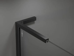 Mexen Velar L Duo cabina doccia scorrevole 100 x 90 cm, trasparente, nero - 871-100-090-02-03-70