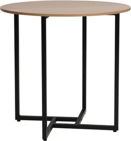 Tavolo rotondo Alto II in rovere/nero - ø80/h76 cm