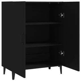 Credenza nera 70x34x90 cm in legno multistrato