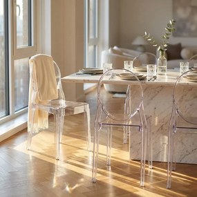 MELODIE - sedia moderna in policarbonato trasparente