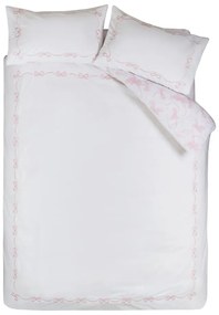 Set copripiumino e federa bianco per letto matrimoniale 200x200 cm Bow Embroidery – Catherine Lansfield