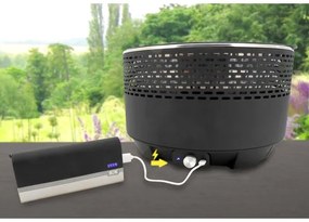 Griglia a carbone da tavolo 4xAA/USB nera