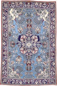 Ghom Tappeto persiano 220x140 Blu (Iran) Annodato A Mano