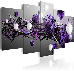 Quadro Purple Solar System  Colore Nero, Dimensioni e Misure 100x50