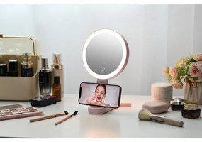 Immax 09102L - Specchio cosmetico dimmerabile LED+CCT SWEET LED/3W/5V rosa