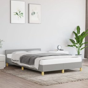 Giroletto Senza Materasso Grigio Chiaro 120x200 Cm Tessuto /