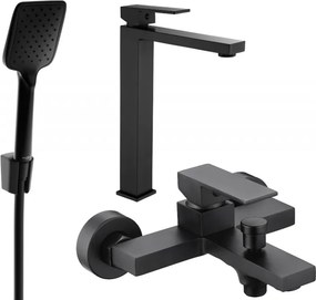 Mexen Uno R62 set da bagno, nero - 71413R62-70