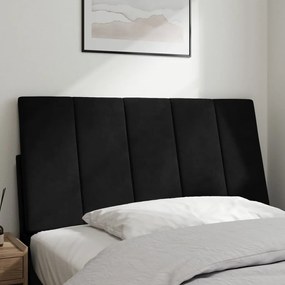 Cuscino testiera nero 100 cm in velluto
