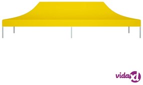 vidaXL Tetto per Tendone per Feste 6x3 m Giallo 270 g/m²