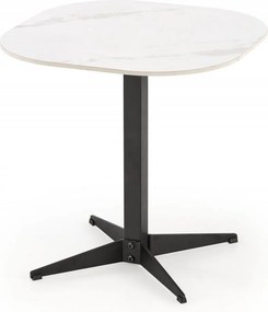 Tavolino da caffè Borna S effetto marmo bianco/nero - L50 cm