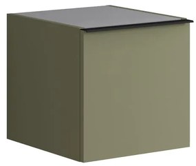 Struttura semi colonna da bagno Pixel 1 anta laccato opaco verde salvia L 40 x H 40 x P 45.5 cm