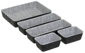 Set di organizer per cassetti in tessuto 5 pz – Casa Selección