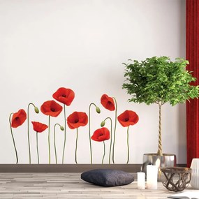 Set di adesivi murali Vermeil Poppies, 60 x 70 cm - Ambiance