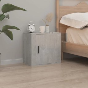 Comodino A Muro Grigio Cemento 50x30x47 Cm /