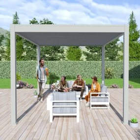 Pergola bioclimatica Ombréa autoportante 3x4M in alluminio (diversi colori)