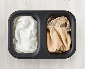 Cesta per il bucato nera in bambù 2x45 l Tota Luxe – Joseph Joseph