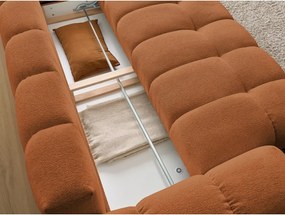 Divano color terracotta con rivestimento in ciniglia 278 cm Everest – Bobochic Paris