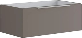 Mobile da bagno sospeso sotto lavabo L 79.5 x H 30 x P 45.5 cm grigio opaco, 1 cassetto Brera