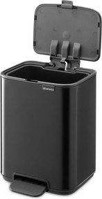 Cestino per la spazzatura nero opaco in acciaio con pedale 4 l Bo – Brabantia