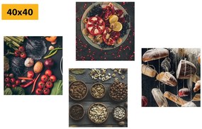 Set di quadri – Specialità su sfondo scuro