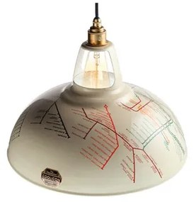 Large 1933 Design Lampada a Sospensione Underground Map Crema - Coolicon