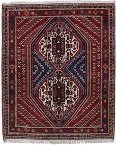 Afshar Tappeto 190 x 160 Rosso (Iran) Annodato A Mano