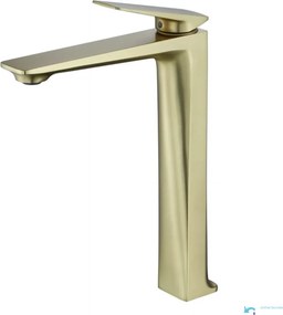 Miscelatore per lavabo ELITE EDITION BS1910 da piano in ottone, in più finiture tra cui cromo e nero opaco — Oro spazzolato — 28 cm