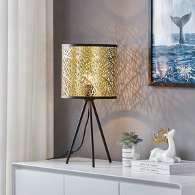 Lampada da tavolo Lindby Yonah, color oro, metallo, 56 cm, E27