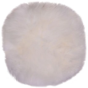 Cerchio di pelle di pecora bianca, ⌀ 35 cm - House Nordic