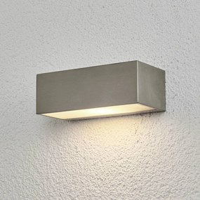 Lindby applique da esterno Leonora, 20 cm, angolare, acciaio inox