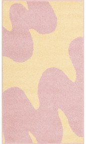 Tappeto per bambini giallo e rosa 80x150 cm Hugsy Vanilla – FD