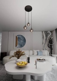 Lampadario a sospensione COSMO 3 BLACK GRAFIT PREMIUM