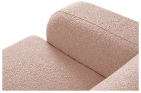 Divano angolare rosa in tessuto bouclé (angolo destro) Molino - Micadoni Home