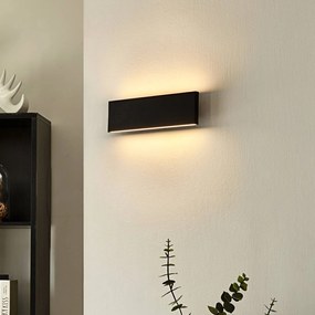 Applique da parete a LED Ignazia Lindby, dimmerabile, Nero, Soggiorno / Sala da pranzo, Metallo, Moderno, Applique a LED