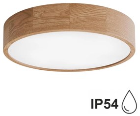 Plafoniera da bagno CLEO 4xE27/24W/230V IP54 diametro 47,5 cm quercia