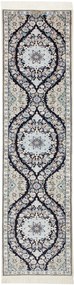 Nain Tappeto 210x50 Blu (Iran) Annodato A Mano