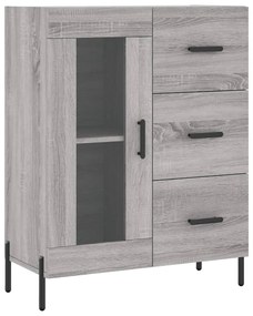 Credenza grigio sonoma 69,5x34x90 cm in legno multistrato