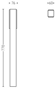 Philips - Lampada LED da esterno STRATOSPHERE LED/3,8W/230V 77 cm 2700K IP44