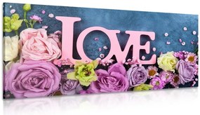 Stampa su tela – Con scritta Love