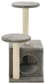 Albero per gatti con tiragraffi in sisal 60 cm grigio