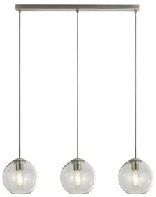 Balls 3lt bar pendant - metallo cromato e vetro trasparente