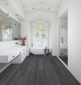 Pavimento laminato passaggio intenso ARTENS Grandis Black XL nero resistente all'acqua 72 ore, 3.019 m²
