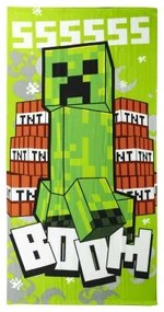 Telo da Mare Minecraft Verde 100 % poliestere 70 x 140 cm